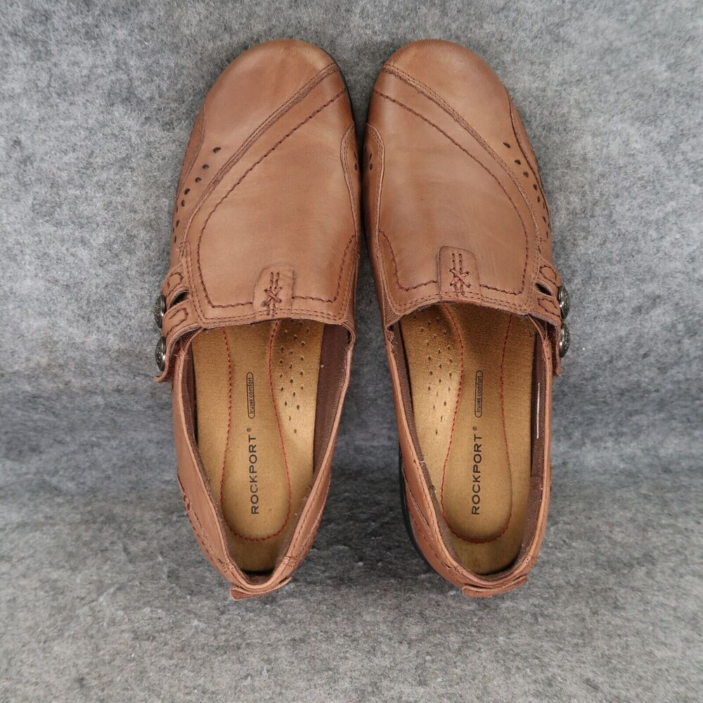 Rockport Shoes Womens 8.5 Daisey Slip On Comfort Leather Artisan Walking Classic - Picture 5 of 13